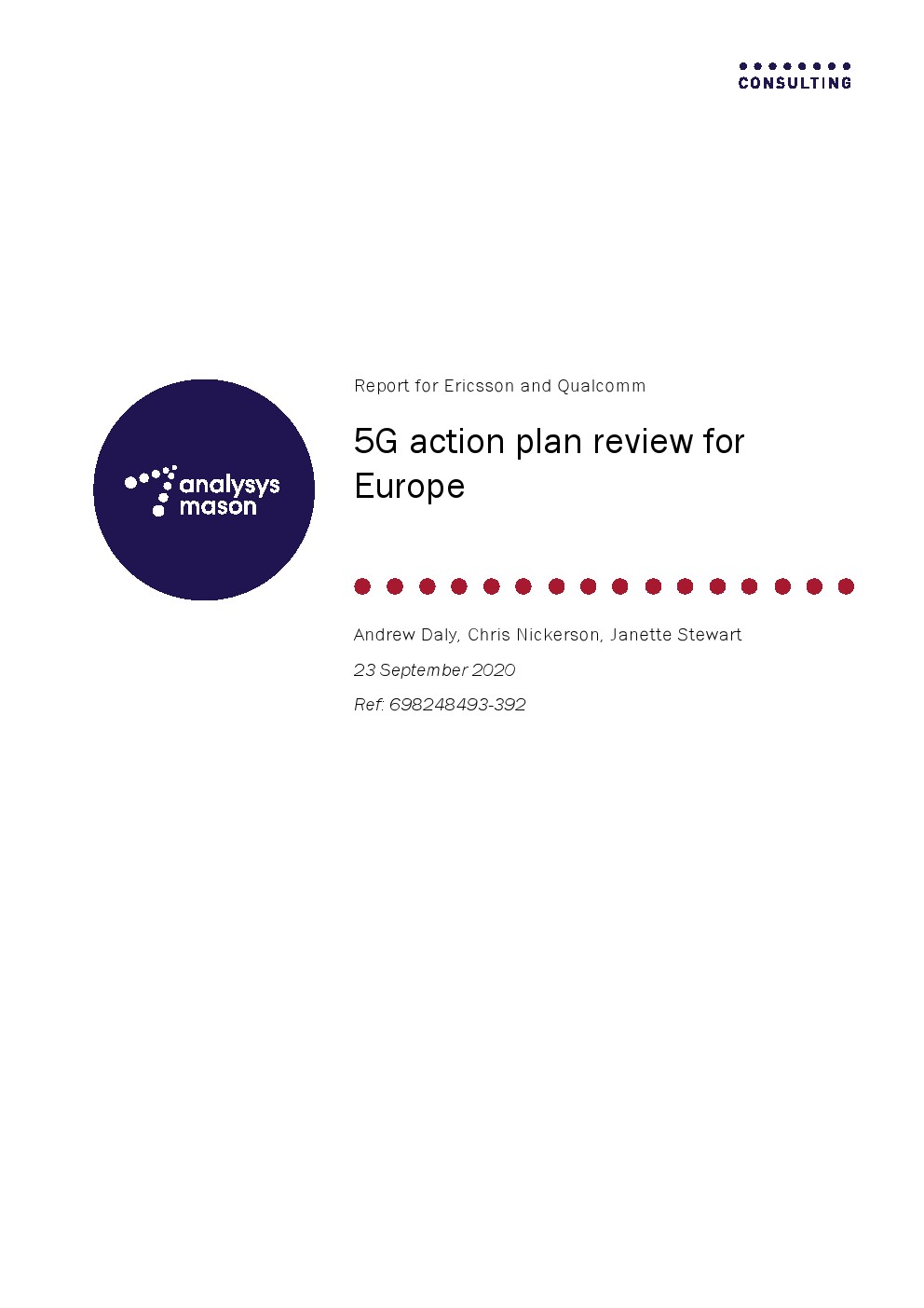 高通：欧洲5G行动计划评价报告