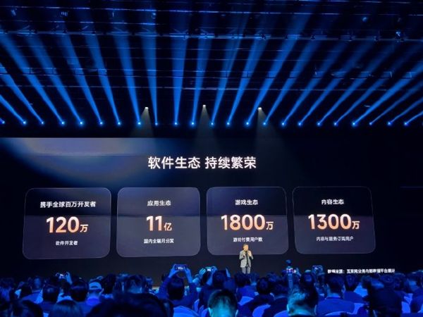 卢伟冰公布小米软硬件生态进展：拥有120万软件开发者 硬件月活用户数7.42亿