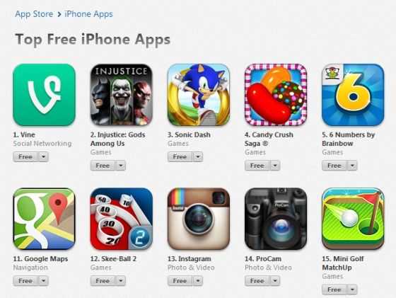 Vine已经跻身苹果App Store美国免费应用榜首位