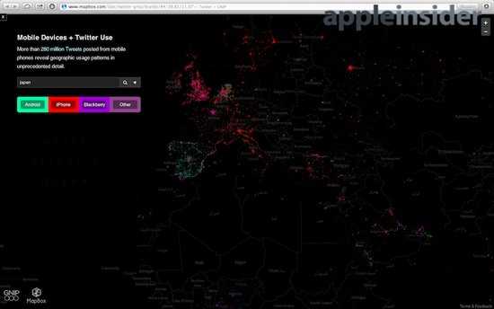 Twitter地图显示：富人用iPhone 穷人用Android